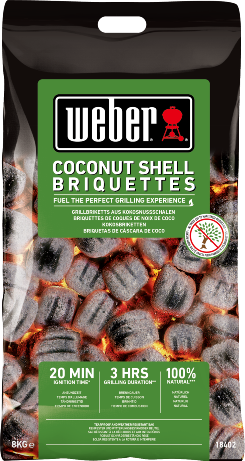 Briquettes coques de noix de coco  8kg - WEBER