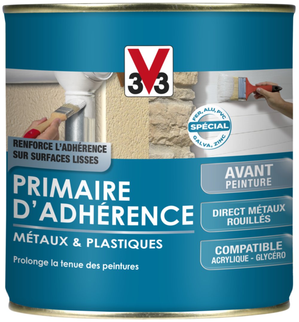 primaire d’adhérence métaux & plastiques mat 0.5l - V33