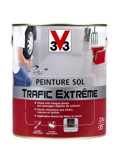 Peinture sol trafic extrême satin 2,5L Blanc - V33