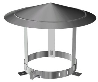 Chapeau rond sortie cheminée inox brut 126-200 - DIXNEUF