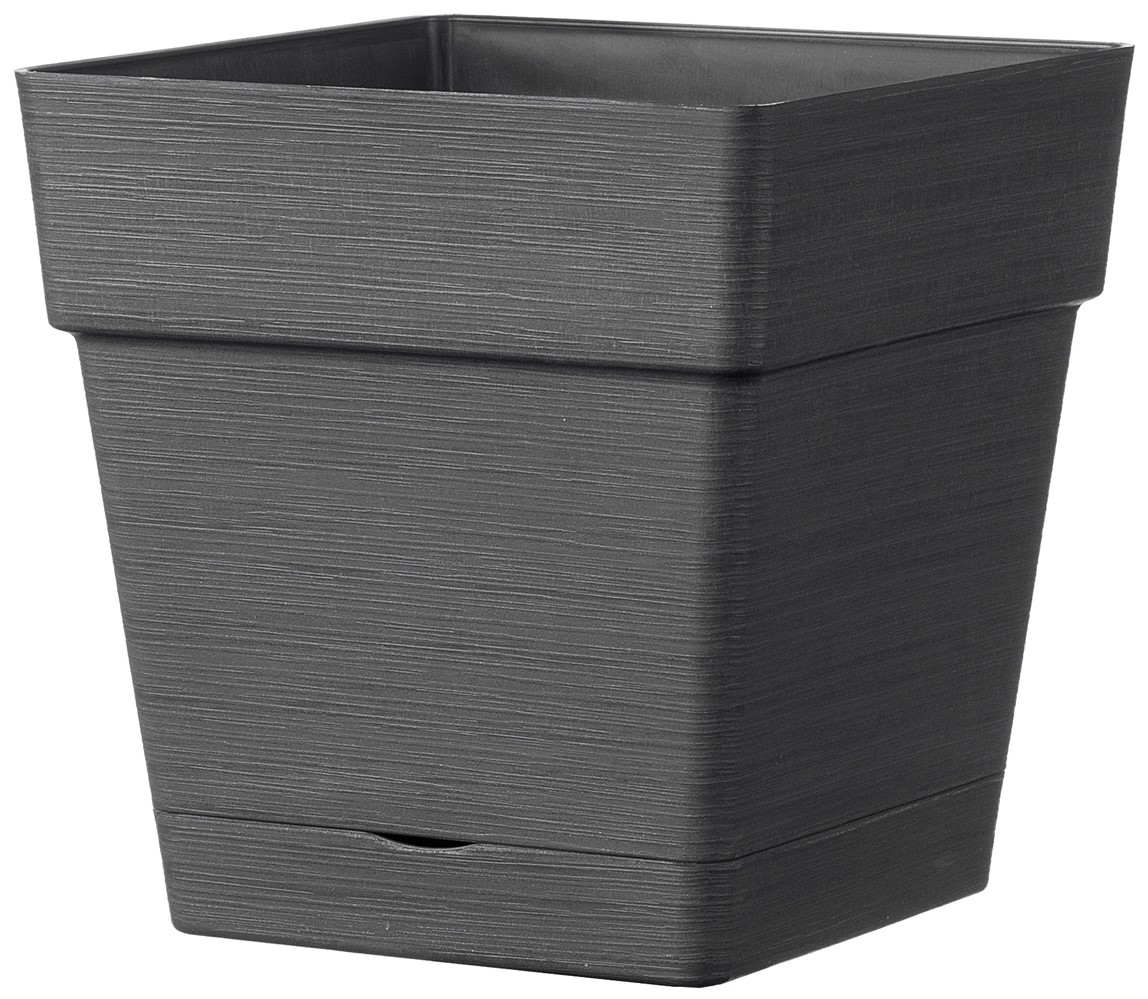 Pot Quadro Save R Anthracite à réserve d'eau 17cm