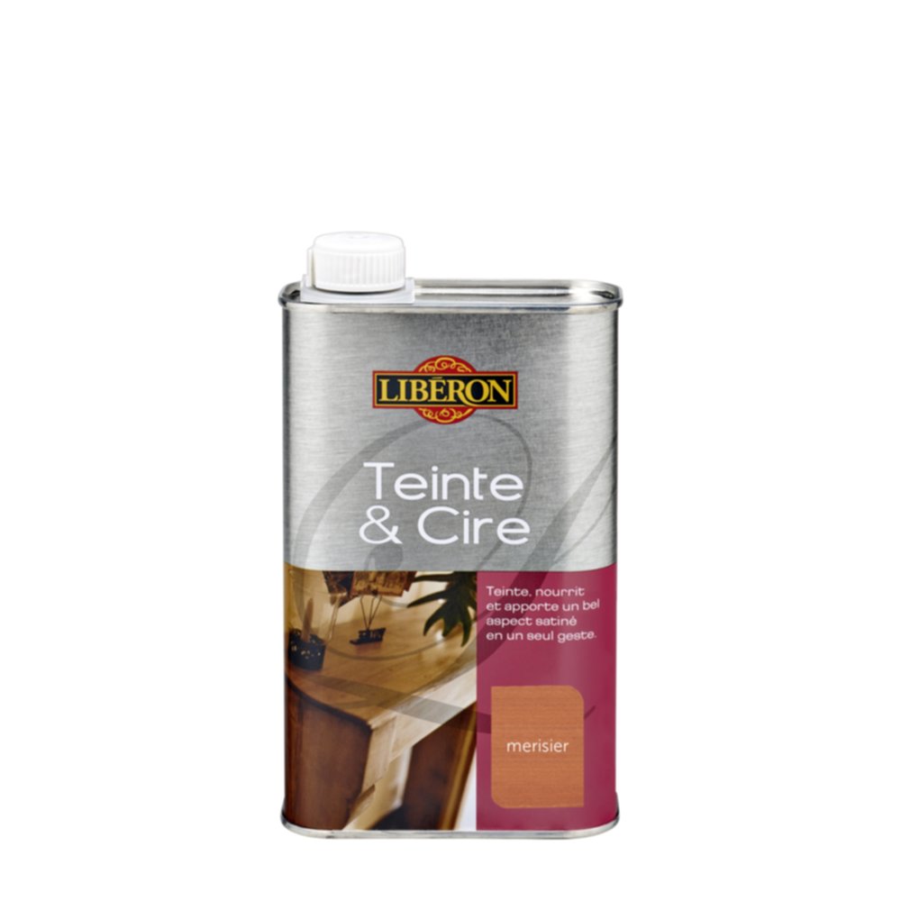 Teinte et cire satin 0.5L - Merisier -  LIBERON