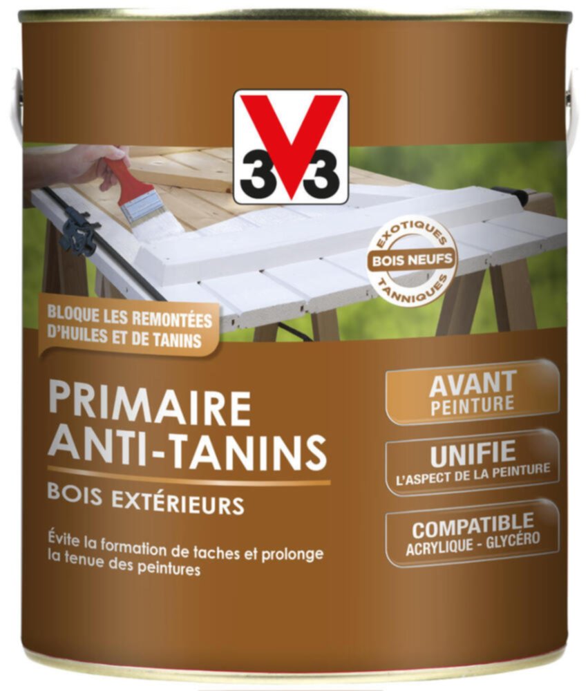 primaire d’adhérence bois extérieurs mat 2.5l - V33