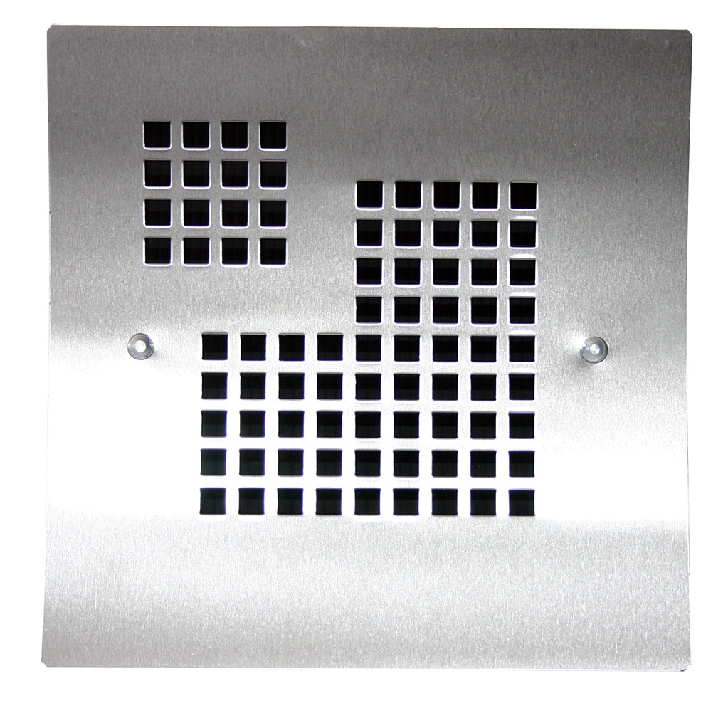 grille cheminée gamme epure 15x15 - inox brossé - AUTOGYRE