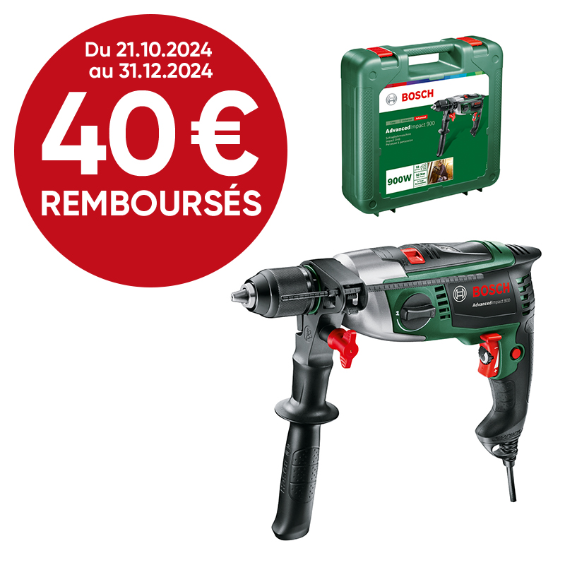 Perceuse à Percussion AdvancedImpact 900 900W 48450cp/min 73Nm - BOSCH