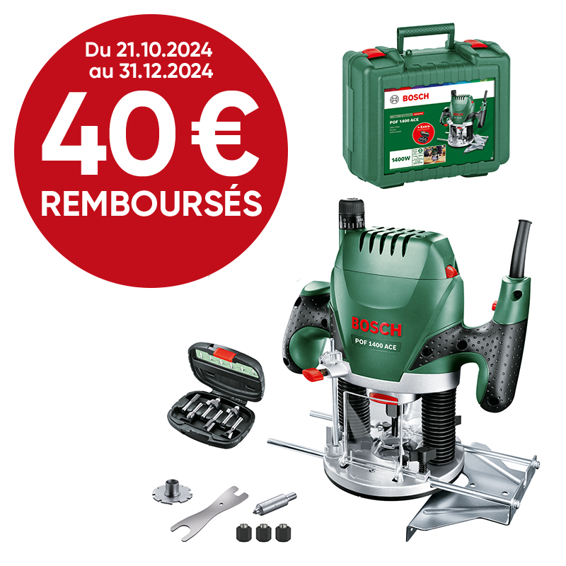 Défonceuse POF 1400 ACE 1400W + 6 fraises - BOSCH