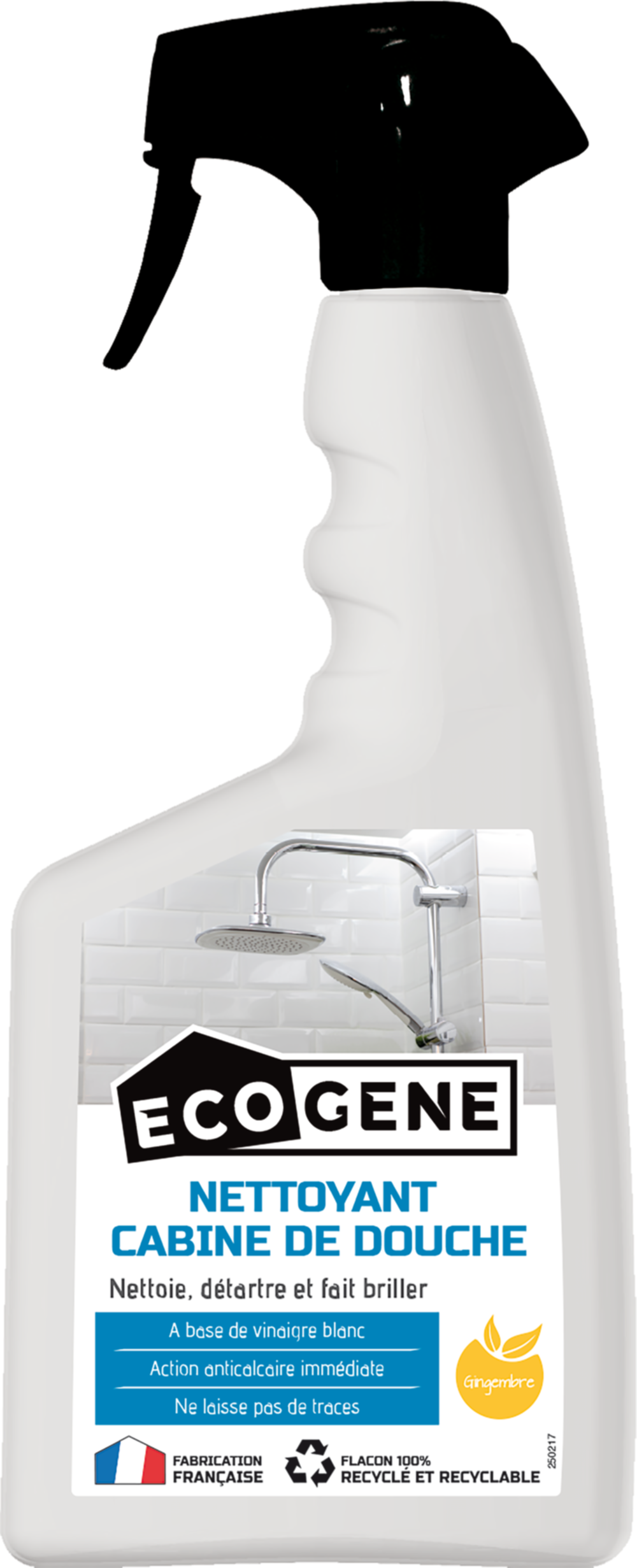 Nettoyant anticalcaire spécial cabines de douche 500 ml - ECOGENE