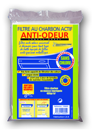 filtre hotte - anti-odeur longue durée  - AUTOGYRE