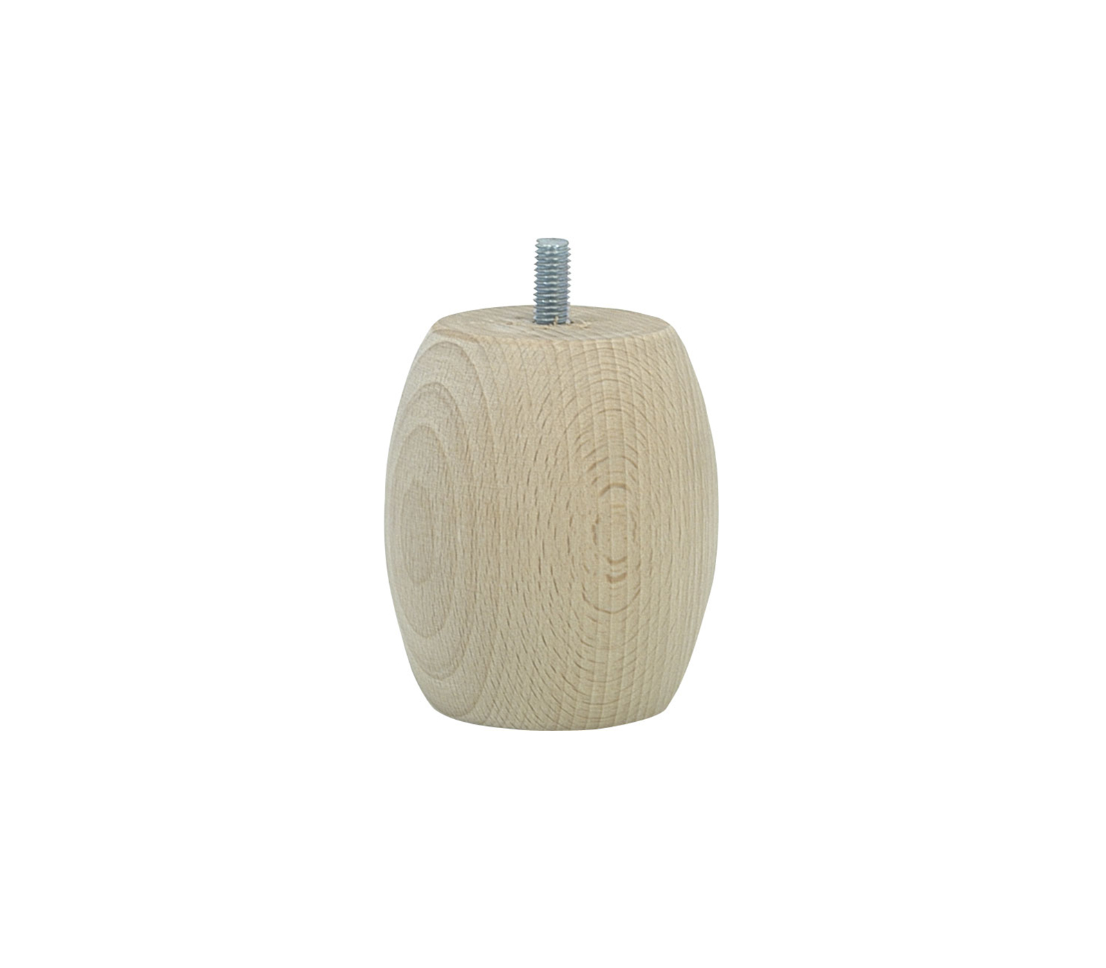 Pied de meuble boule bois brut H.80 Ø68mm - BAR PLUS