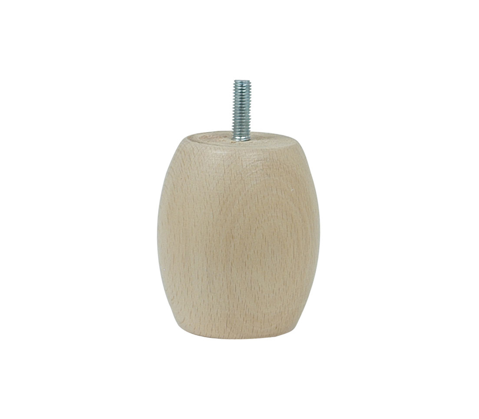 Pied de lit boule bois verni naturel H.80 Ø68mm - BAR PLUS