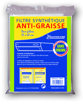 filtre hotte - anti-graisse - AUTOGYRE