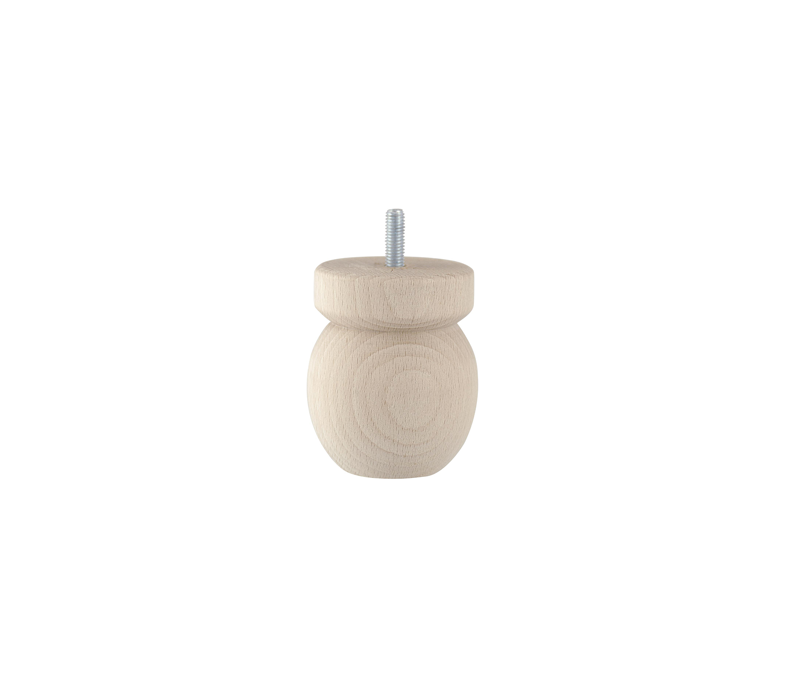 Pied de lit boule collerette H.80 Ø68mm - EVOLUDIS