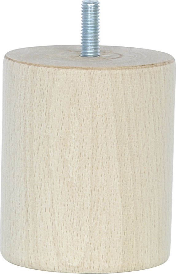 Pied de lit cylindrique brut H.80 Ø68 mm - EVOLUDIS