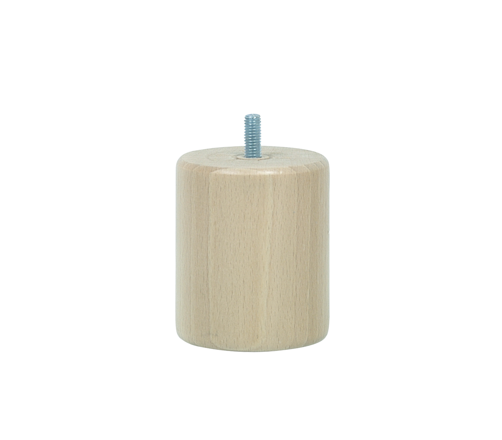 Pied de lit cylindrique verni naturel H.80 Ø68 mm - EVOLUDIS