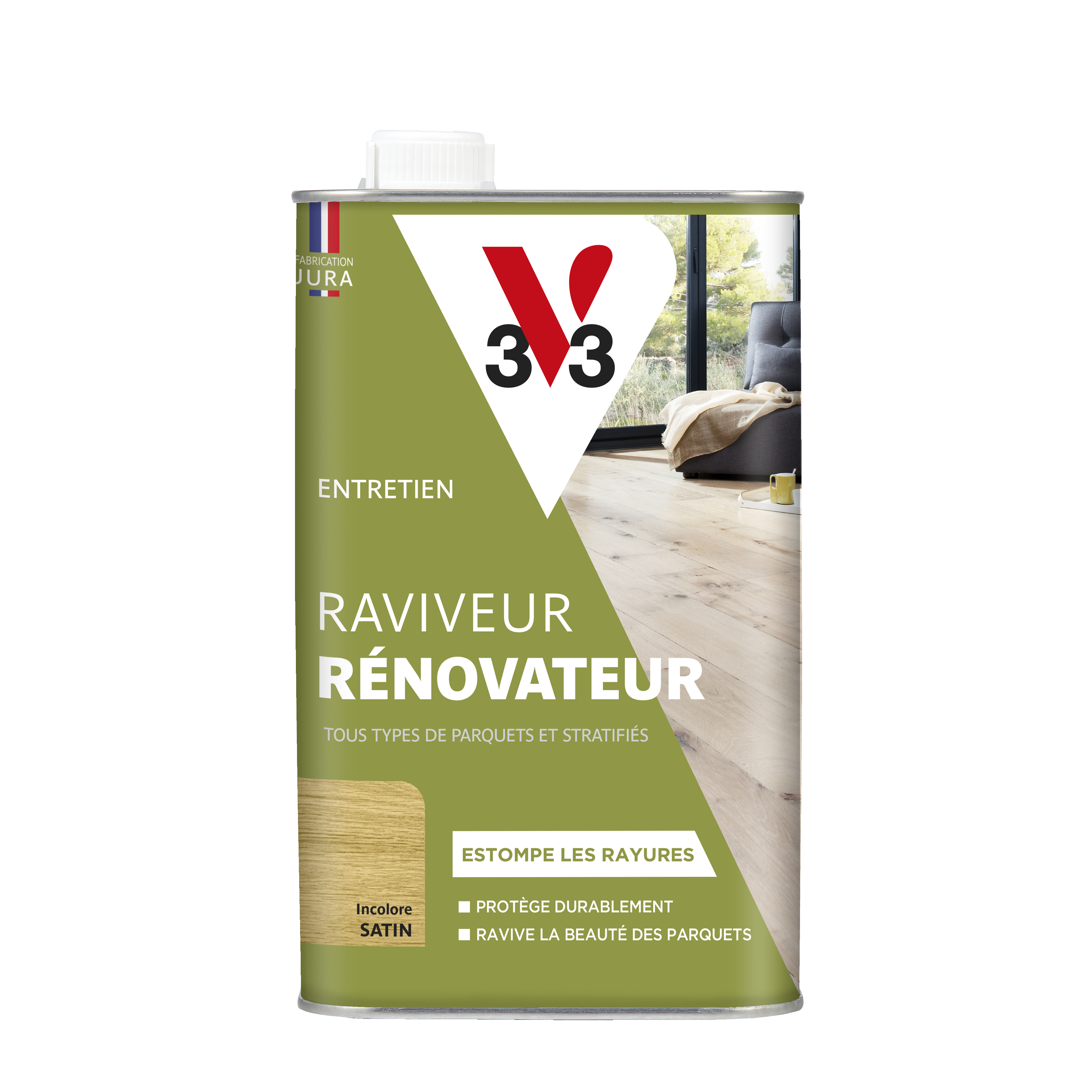 polish rénovateur parquets & stratifiés incolore satin 1 l  - V33