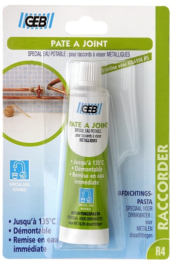 PATE A JOINT EAU POTABLE. RACCORDS. METALIQUES. Tube 50 ml / bl