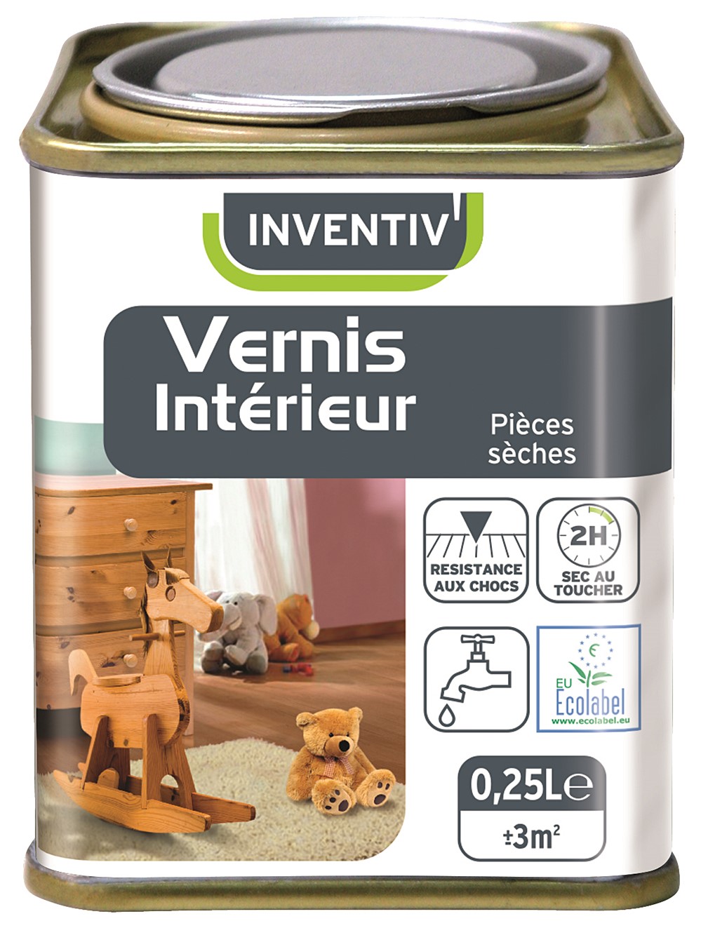 Vernis boiseries intérieures 0.25 L incolore - INVENTIV