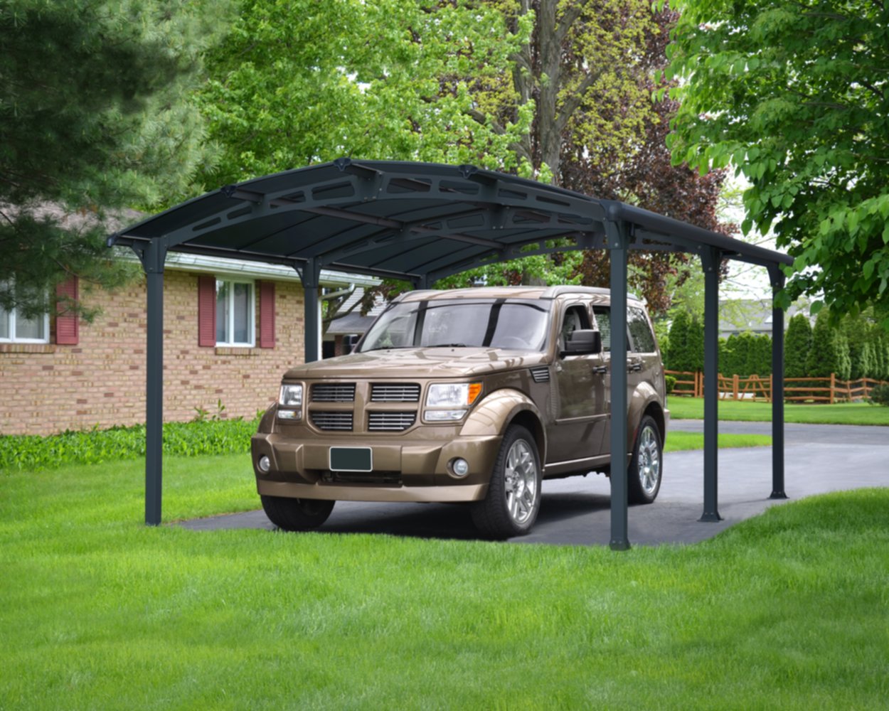 Carport alu Arcadia 5000® Gris 18,17m² - CANOPIA by PALRAM