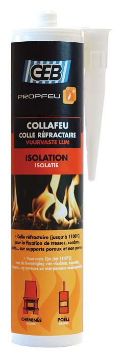 Colle réfractaire Collafeu en cartouche 310ml - GEB