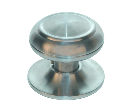 Bouton stylisé diamètre 80 mm inox