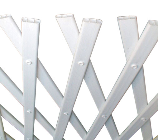 Trellis extensible PVC, 0,50x1,50m, Blanc, INTERMAS