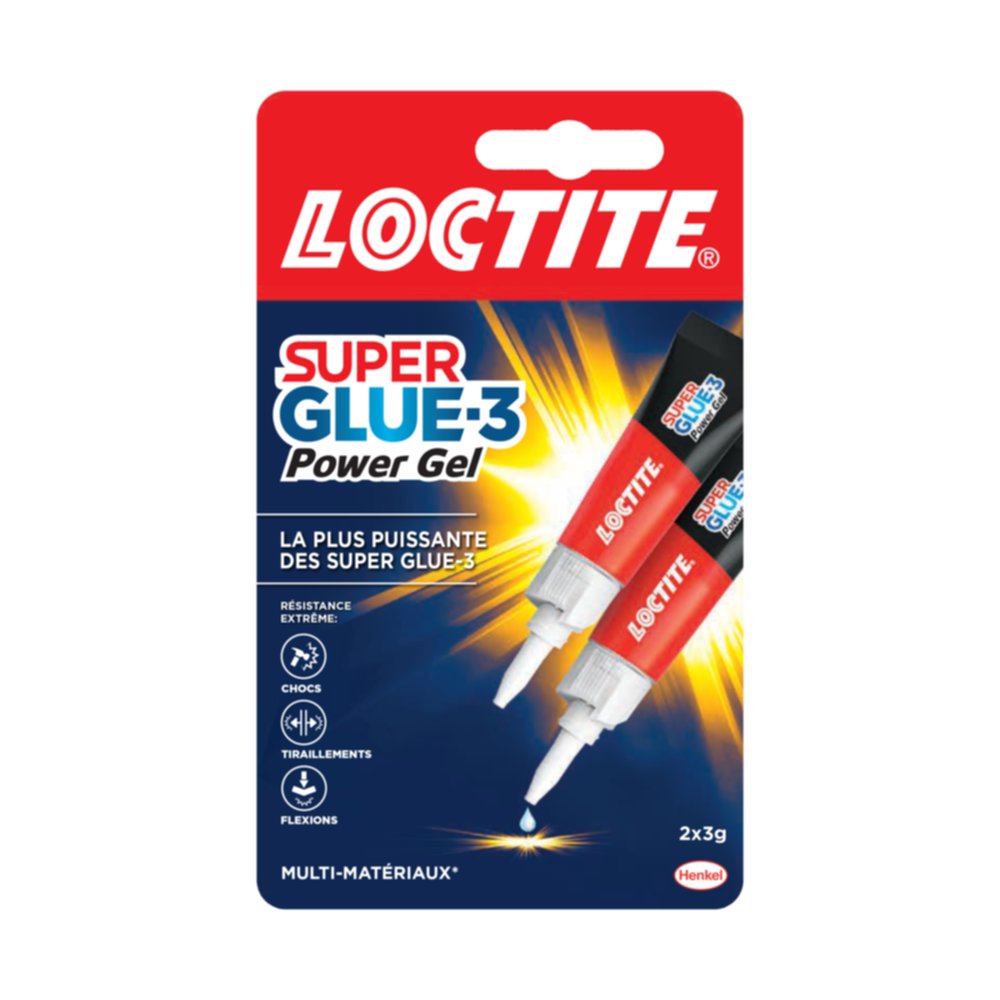 Colle instantanée gel LOCTITE Super Glue-3 POWER FLEX GEL