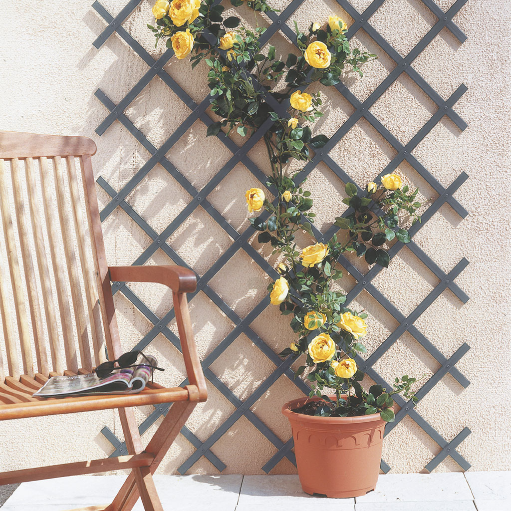 Trellis extensible PVC, 1x2m, Gris ardoise, TRELLIFLEX