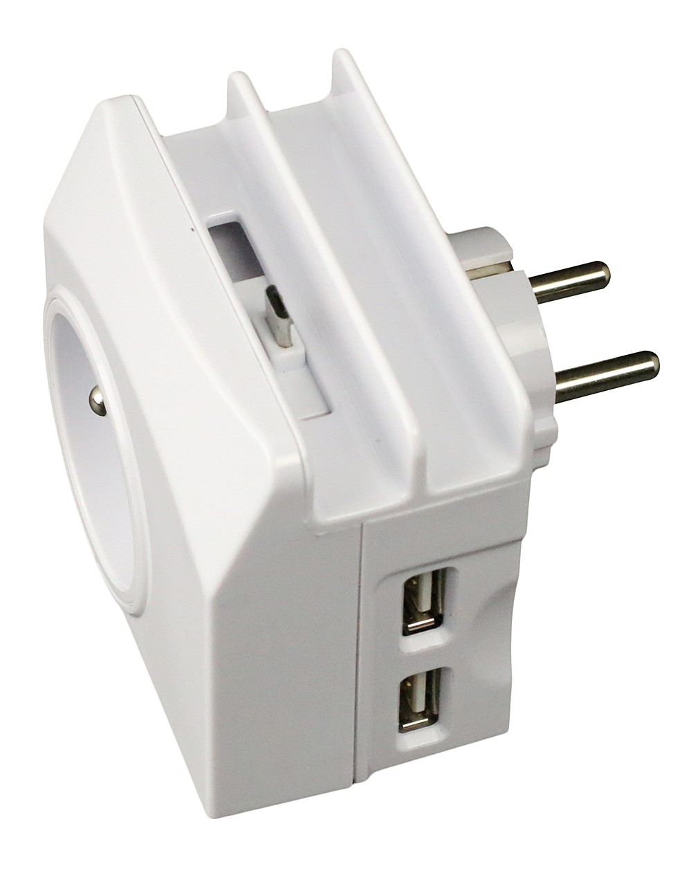 Chargeur multifonction 1 prise 16A + 2 USB+ 1 port micro USB