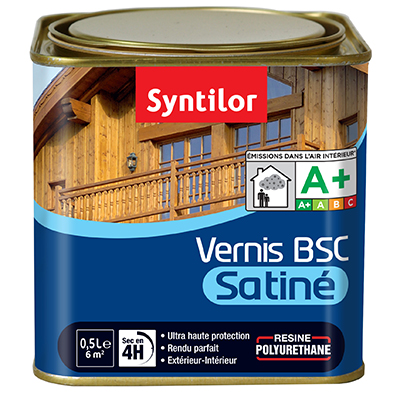 Vernis BSC satiné 0.5L bois exotique - SYNTILOR