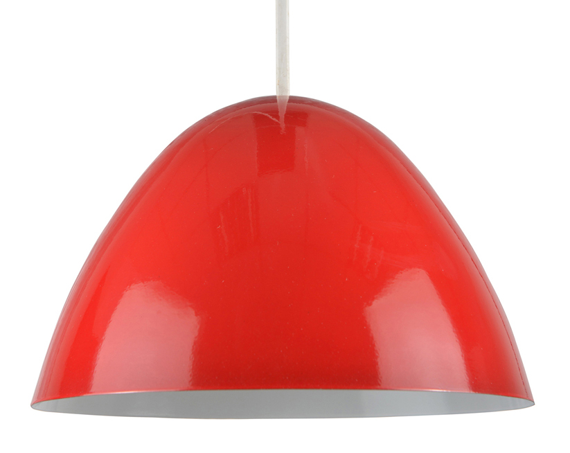 Suspension Nissa métal rouge Ø20cm E27 7W - C CREATION