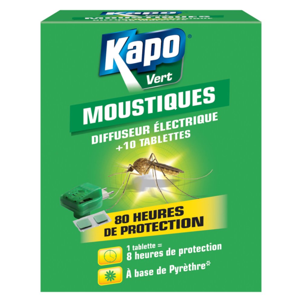 diffuseur électrique anti-moustiques + 10 tablettes - K.PRO