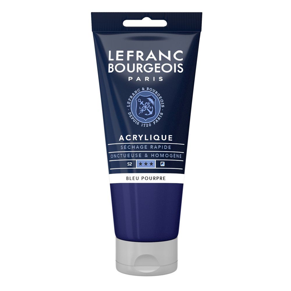 Acrylique Fine Bleu pourpre 80 ml - LEFRANC BOURGEOIS