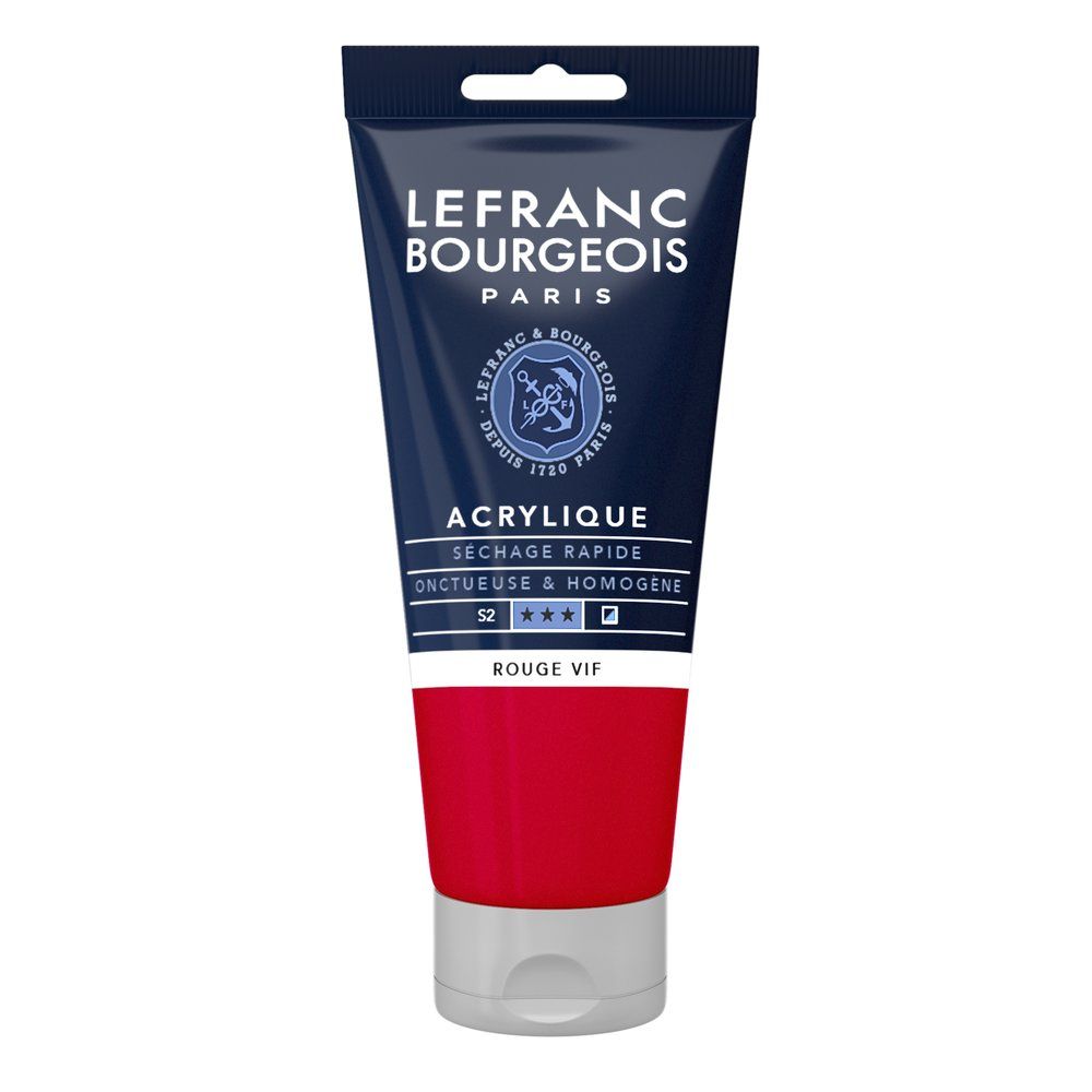 Acrylique Fine Rouge Vif 80 ml - LEFRANC BOURGEOIS