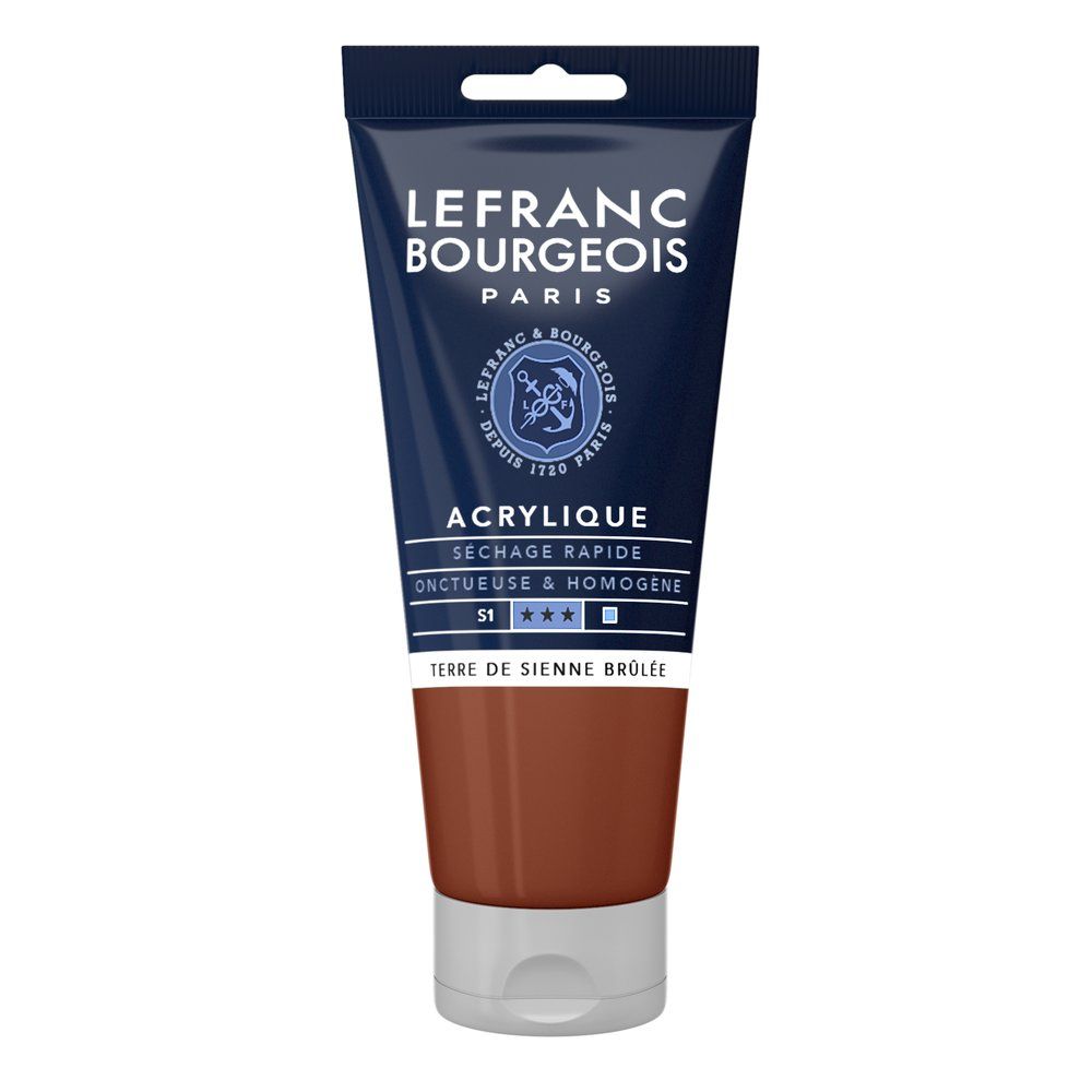 Acrylique Fine Terre de Sienne brûlée 80 ml - LEFRANC BOURGEOIS