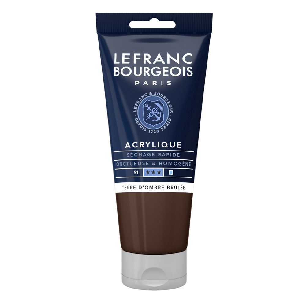 Acrylique Fine Terre d'Ombre brûlée 80 ml - LEFRANC BOURGEOIS