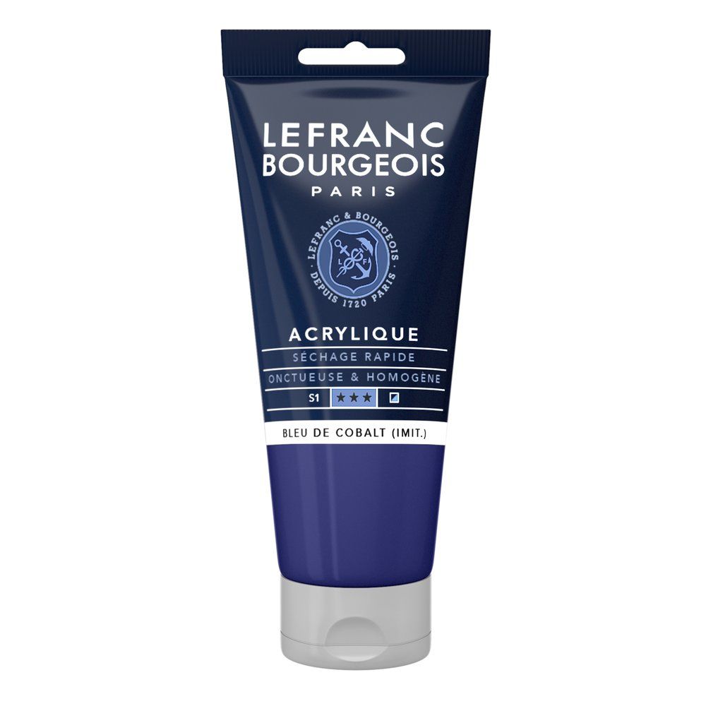 Acrylique Fine Bleu de cobalt imitation 80 ml - LEFRANC BOURGEOIS