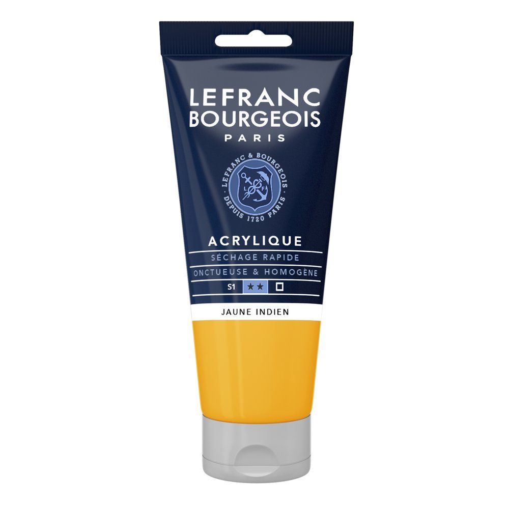 Acrylique Fine Jaune Indien 80 ml - LEFRANC BOURGEOIS