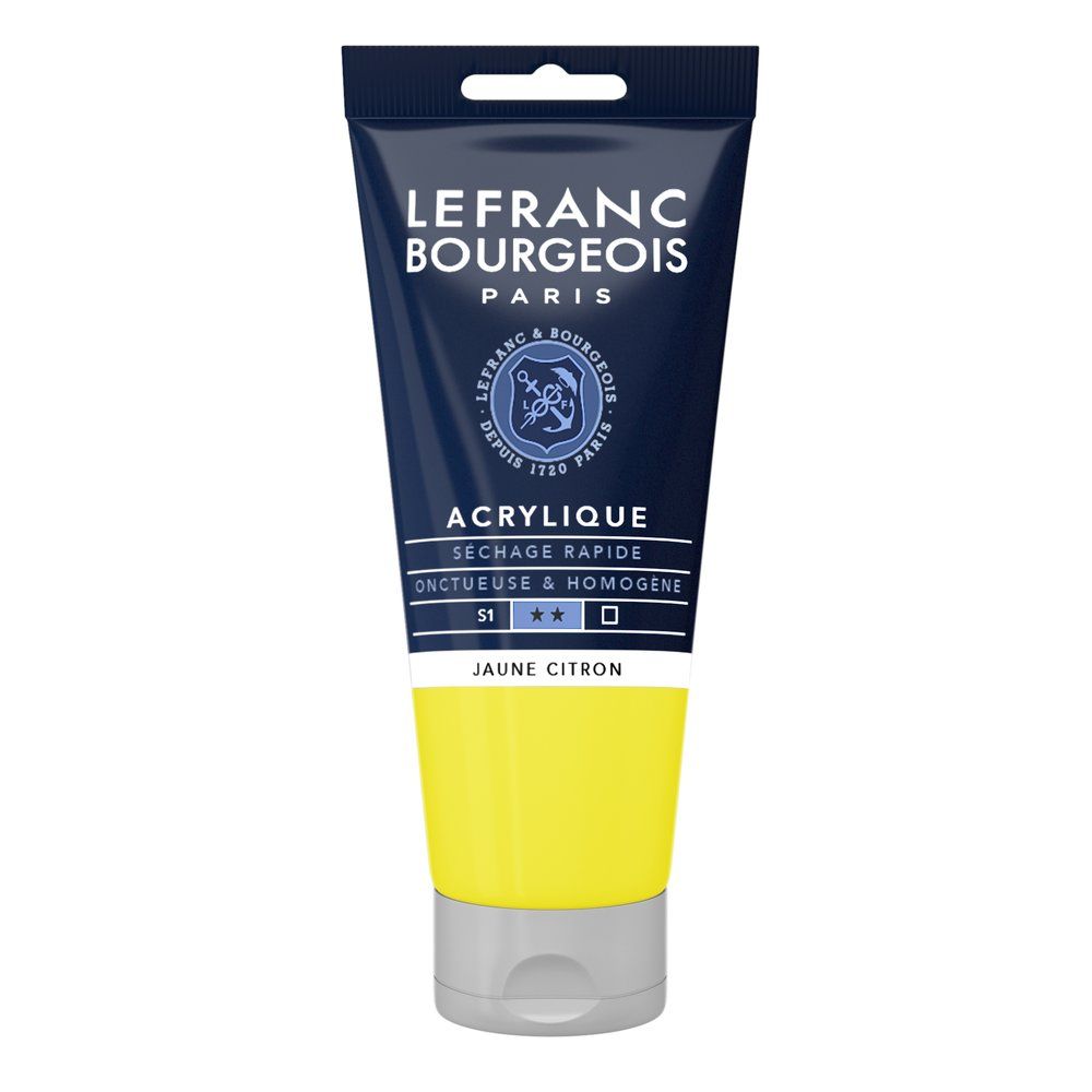 Acrylique Fine Jaune citron 80 ml - LEFRANC BOURGEOIS