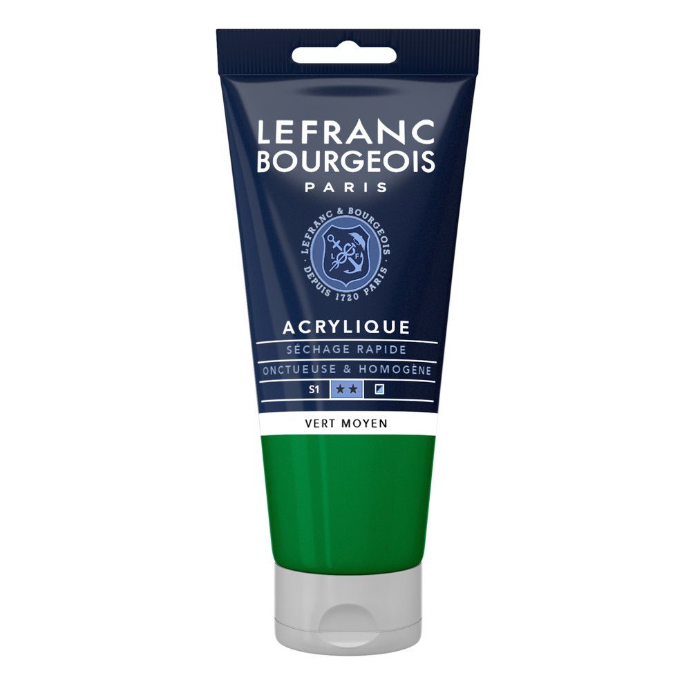 Acrylique Fine Vert moyen 80 ml - LEFRANC BOURGEOIS