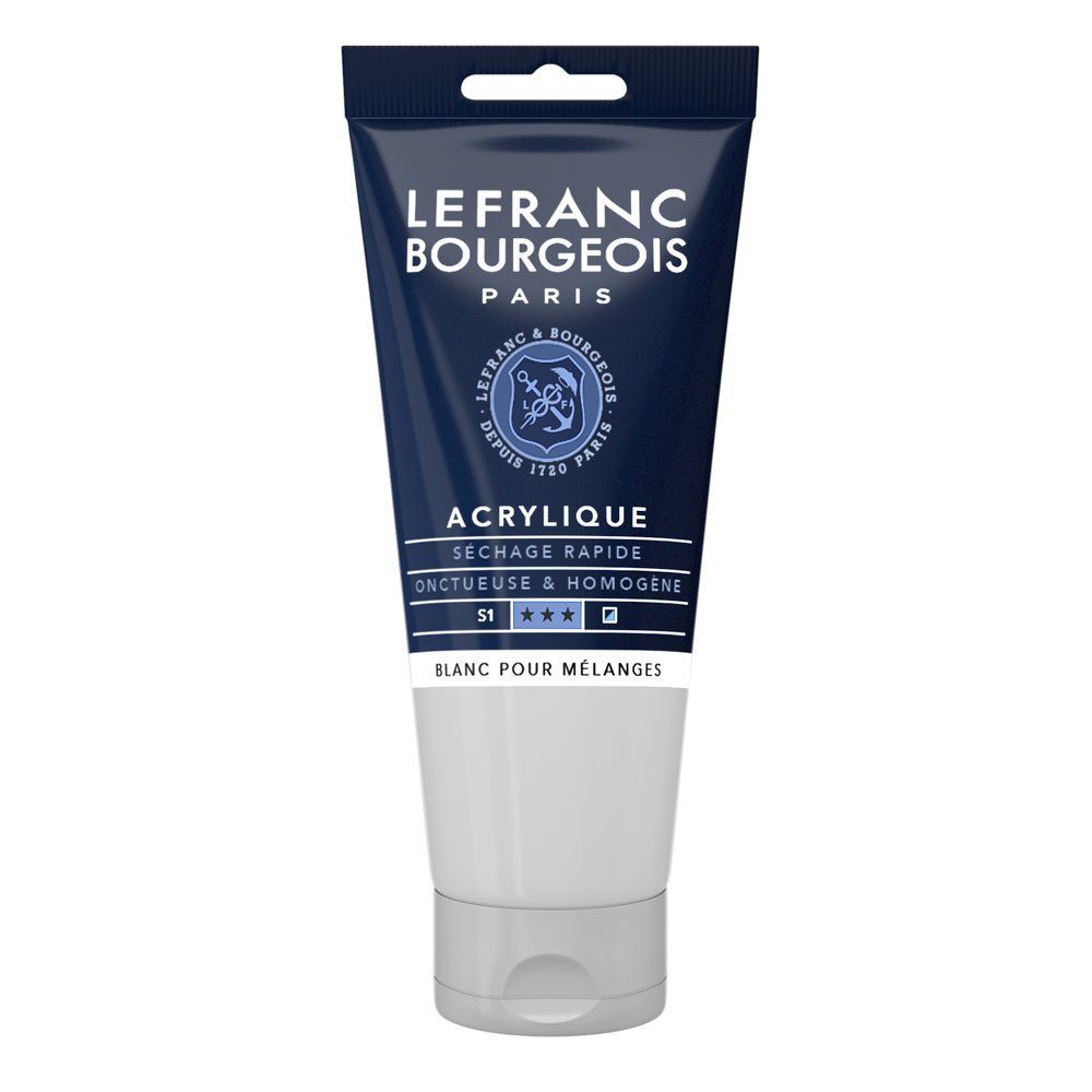 Acrylique Fine Blanc pour mélanges 80 ml - LEFRANC BOURGEOIS