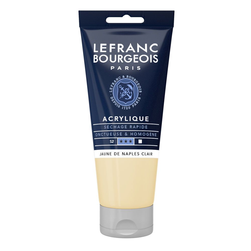 Acrylique Fine Jaune de Naples clair 80 ml - LEFRANC BOURGEOIS