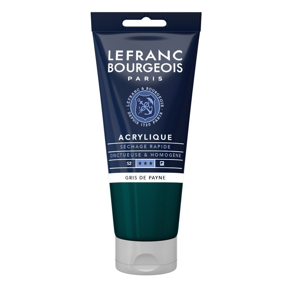 Acrylique Fine Gris de Payne 80 ml - LEFRANC BOURGEOIS