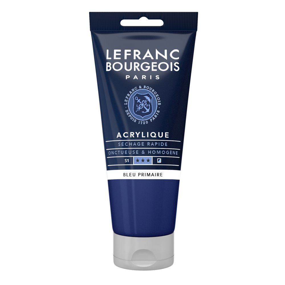 Acrylique Fine Bleu primaire 80 ml - LEFRANC BOURGEOIS