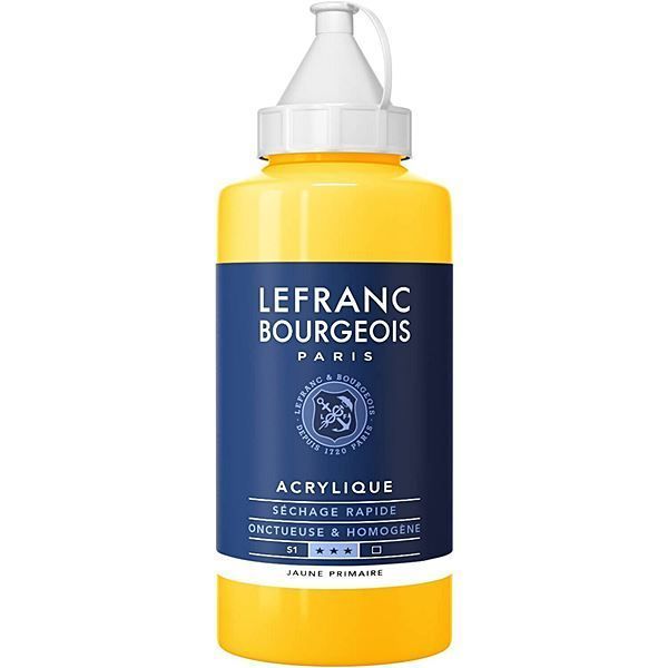 Acrylique Fine Jaune primaire 750 ml - LEFRANC BOURGEOIS