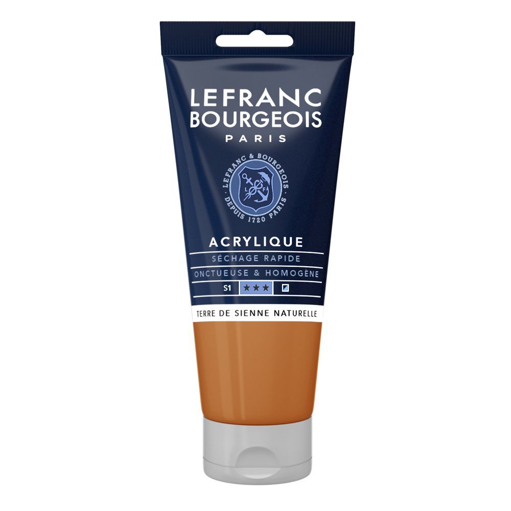 Acrylique Fine Terre de Sienne naturelle 80 ml - LEFRANC BOURGEOIS