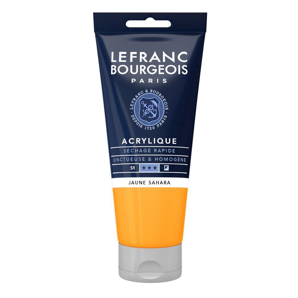 Acrylique Fine Jaune Sahara 80 ml - LEFRANC BOURGEOIS