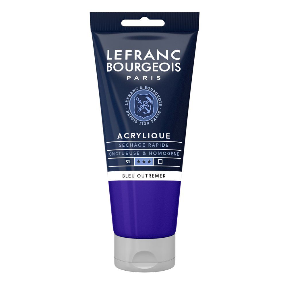 Peinture vinylique extra-fine flashe Outremer 80 ml - LEFRANC BOURGEOIS