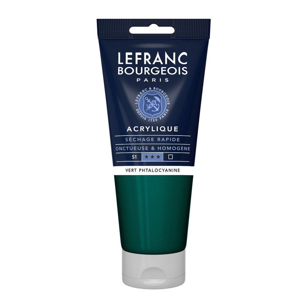 Acrylique Fine Vert phtalocyanine 200 ml - LEFRANC BOURGEOIS