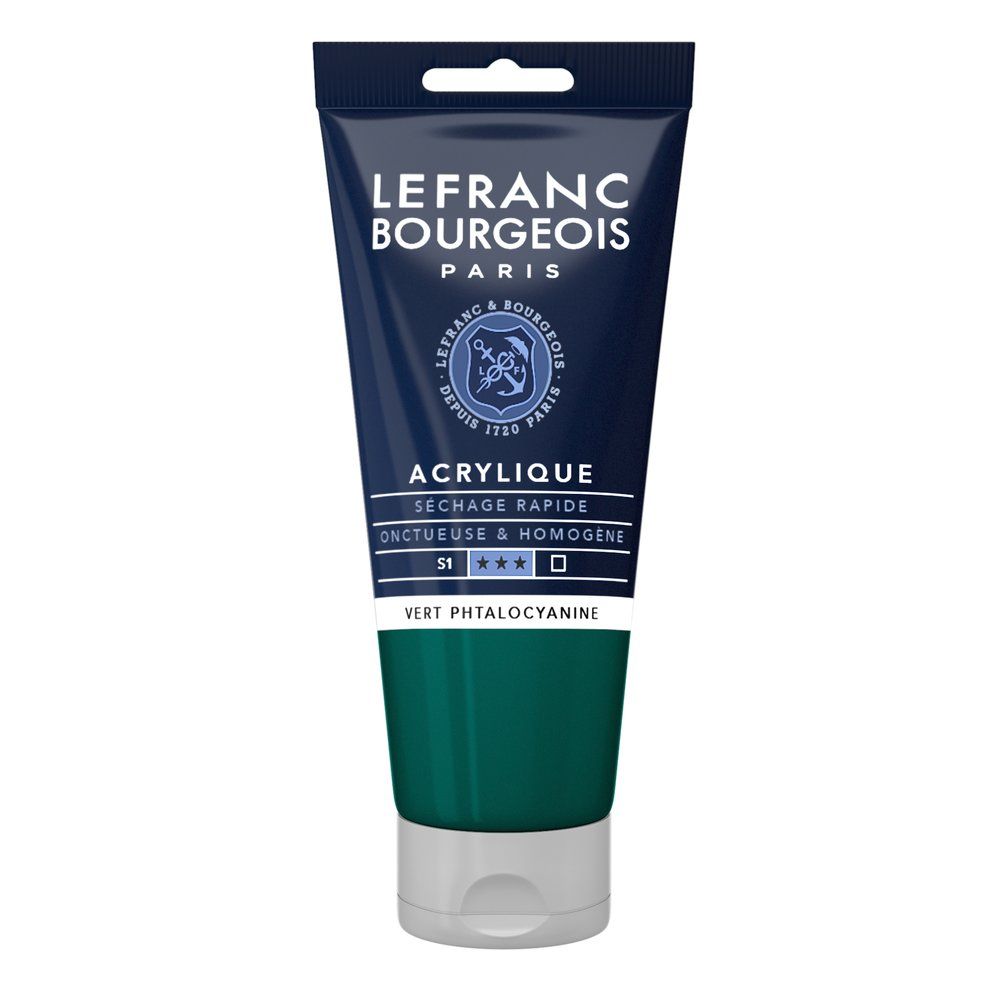 Acrylique Fine Vert phtalocyanine 80 ml - LEFRANC BOURGEOIS