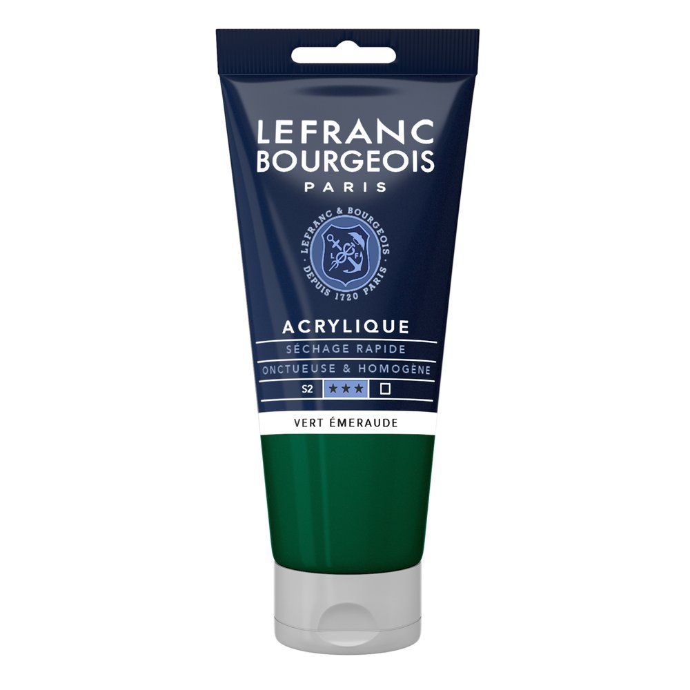 Acrylique Fine Vert émeraude 80 ml - LEFRANC BOURGEOIS